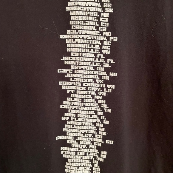 Vintage 2009 Little Big Town- Tour Black T-Shirt -Size Medium-City Names on Back - Picture 5 of 9